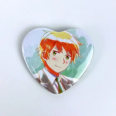 anime Badges Heart Hetalia Axis Power APH Very Cute Lovely Brooch Pins