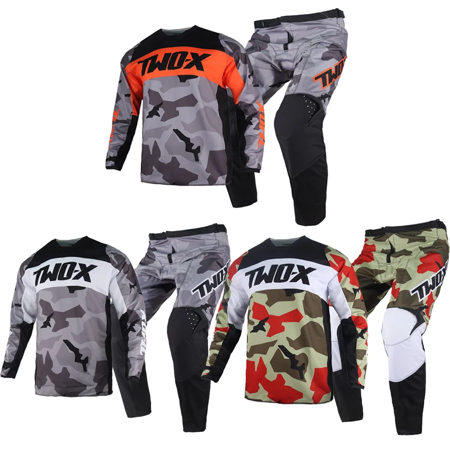Two-X Motocross Jersey And Pants Combo Gear Set Dirt Bike MX Racing Offroad Enduro Moto Suit For Adult