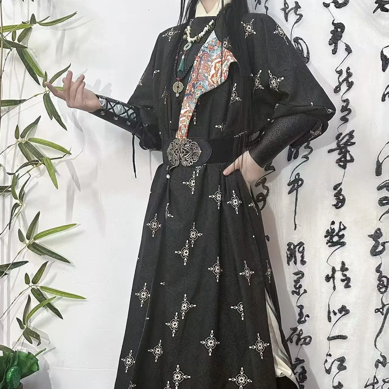 New Tang Dynasty Hanfu, Original Round Collar Slit Robe, Unisex Men Women Cosplay, Han Element Hero Scholar Ancient Costume