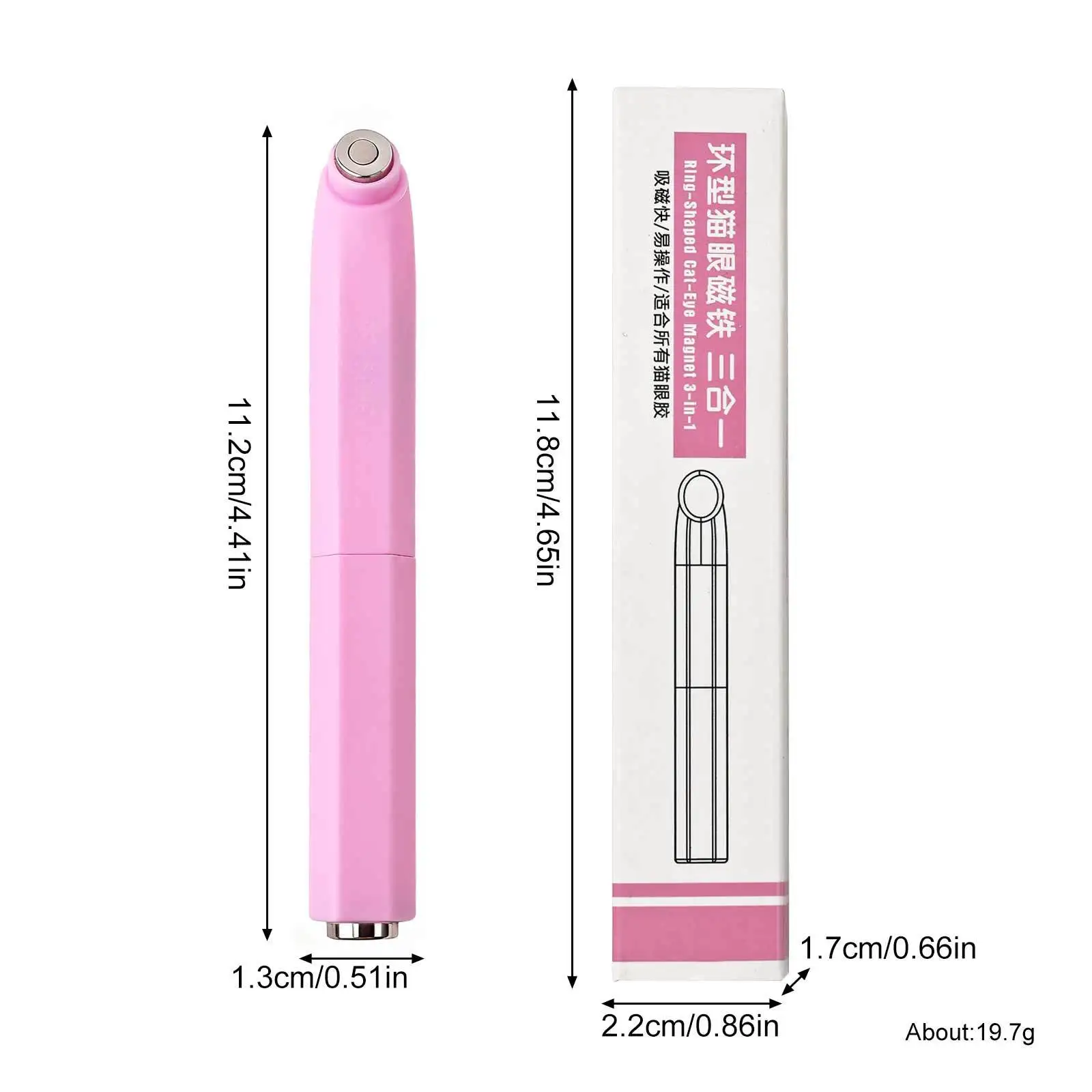 3 en 1 arte de uñas ojo de gato palo magnético varita pluma anillo multifuncional imán de ojo de gato esmalte de Gel UV diseño manicura herramienta de bricolaje