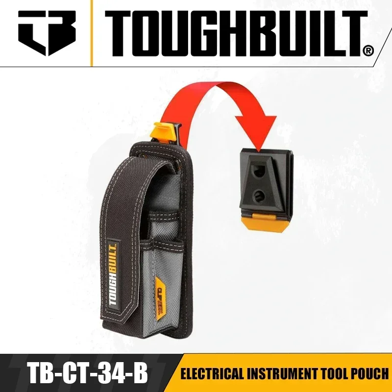 

TOUGHBUILT TB-CT-34-B Electrical Instrument Tool Pouch Tool Pouch Installation Repair Belt Pouch Quick Hang Organizer