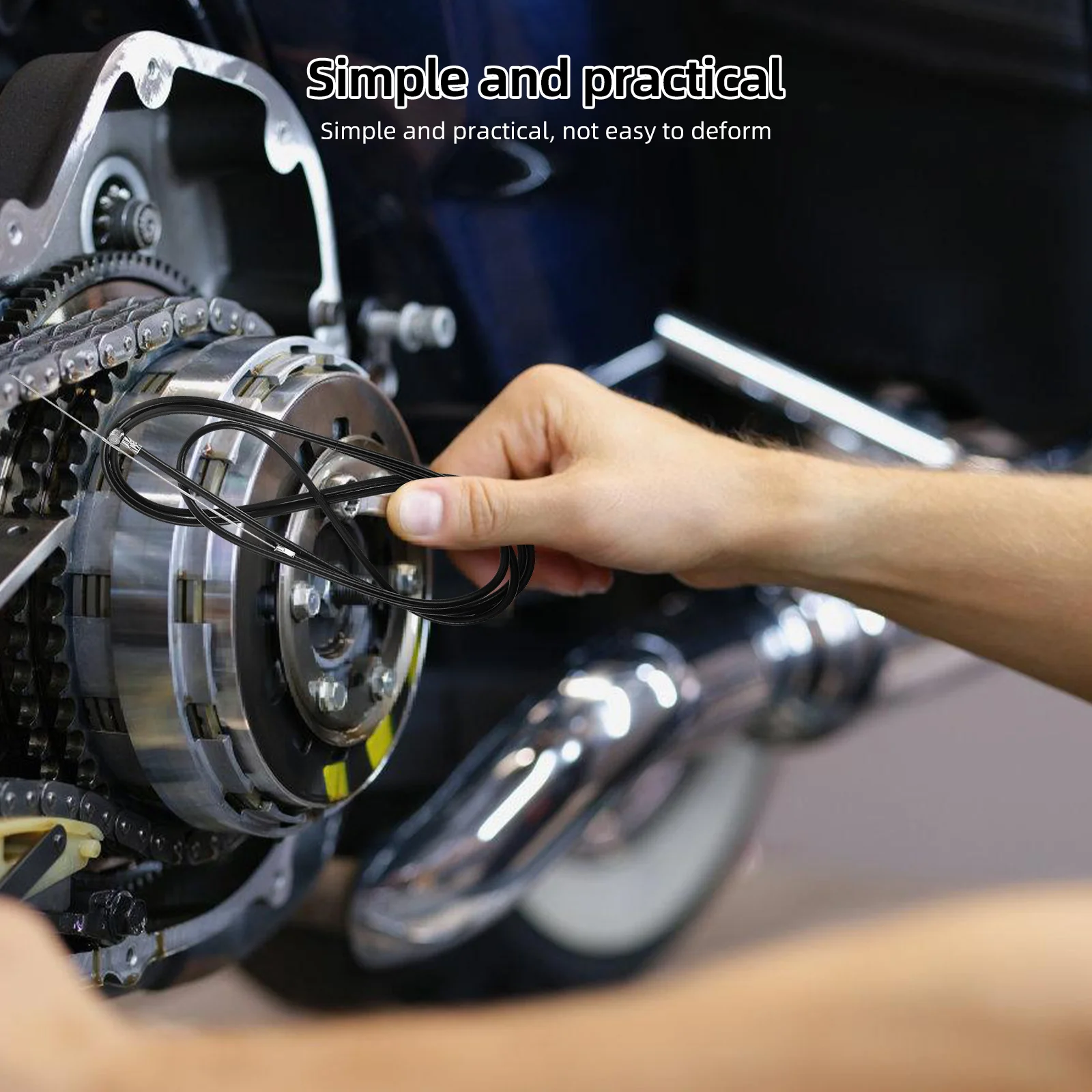 

2.2m Brake Cable for Electric Tricycle Rear Drum System Thickened Steel Wire Line Smooth Reliable Performance Compatible with