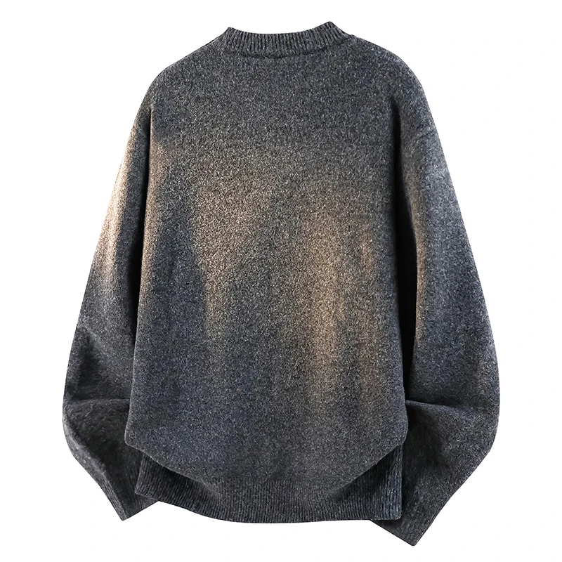Nuovo pullover lavorato a maglia girocollo da uomo autunno inverno con pelliccia comoda e alla moda Top casual da esterno versatile e di alta qualità