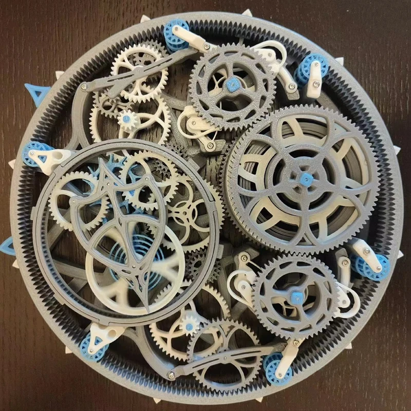 3D printing mechanical movement Tourbillon structure assembly learn for watch maker random color