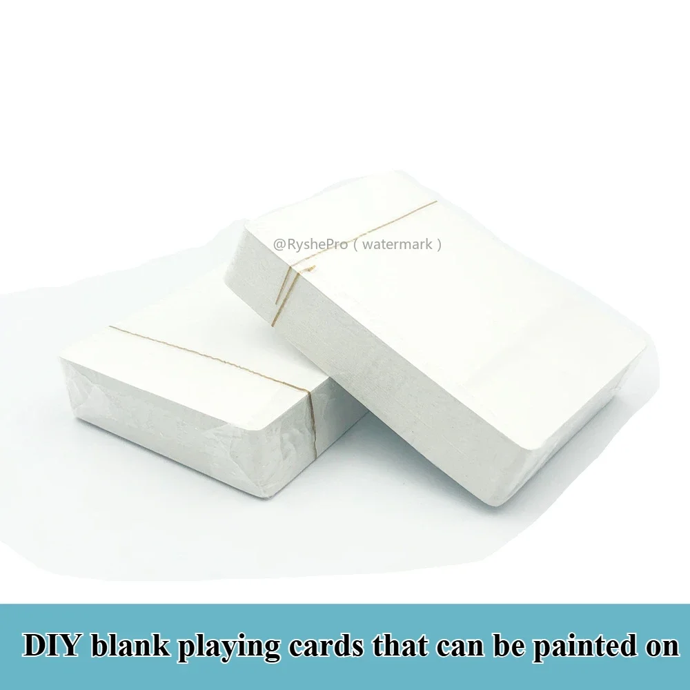 Blank Playing Cards 54PCS Two-sided White Blank Index Flash Cards To Write on Printable Study Learning DIY Gift Game Cards
