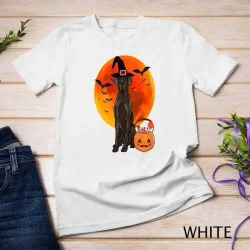 Dog Halloween Black Great Dane Jack O Lantern Pumpkin Unisex T-shirt