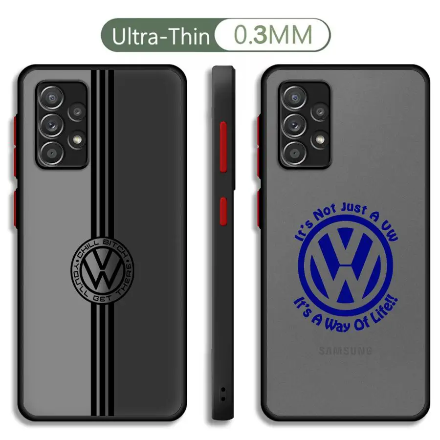 V-olks-wagen VW Car Phone Case for Samsung Galaxy A21s A14 A12 A13 A23 A15 A33 A34 A22 4G 5G A24 A25 A32 A35 A73 5G Cover