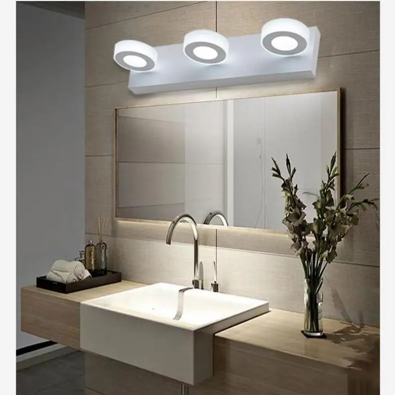 Imagem -02 - Led Strip Wall Light para Banheiro Farol Giratório de 360 ° Acrílico Led Mirror Hotel e Quarto Moderno Cosmetic Mirror Front Lamp