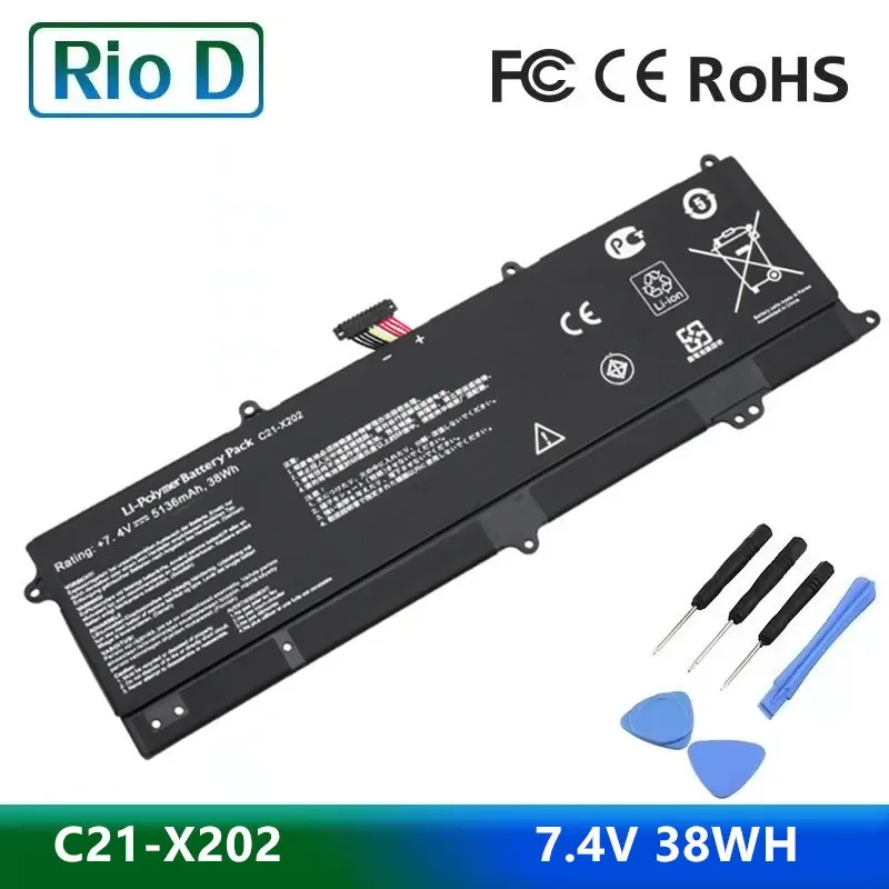 

New C21-X202 Laptop Battery for ASUS VivoBook X201 X201E X202 S200 S200E X202E S200E-CT209H S200E-CT182H S200E-CT1 5136mAh