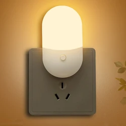 Night Lights Plug into Wall Bedside Lamp EU US Plug 110V 220V Bedroom Lamp Gift for Children Cute Night Lamp For Corridor WC