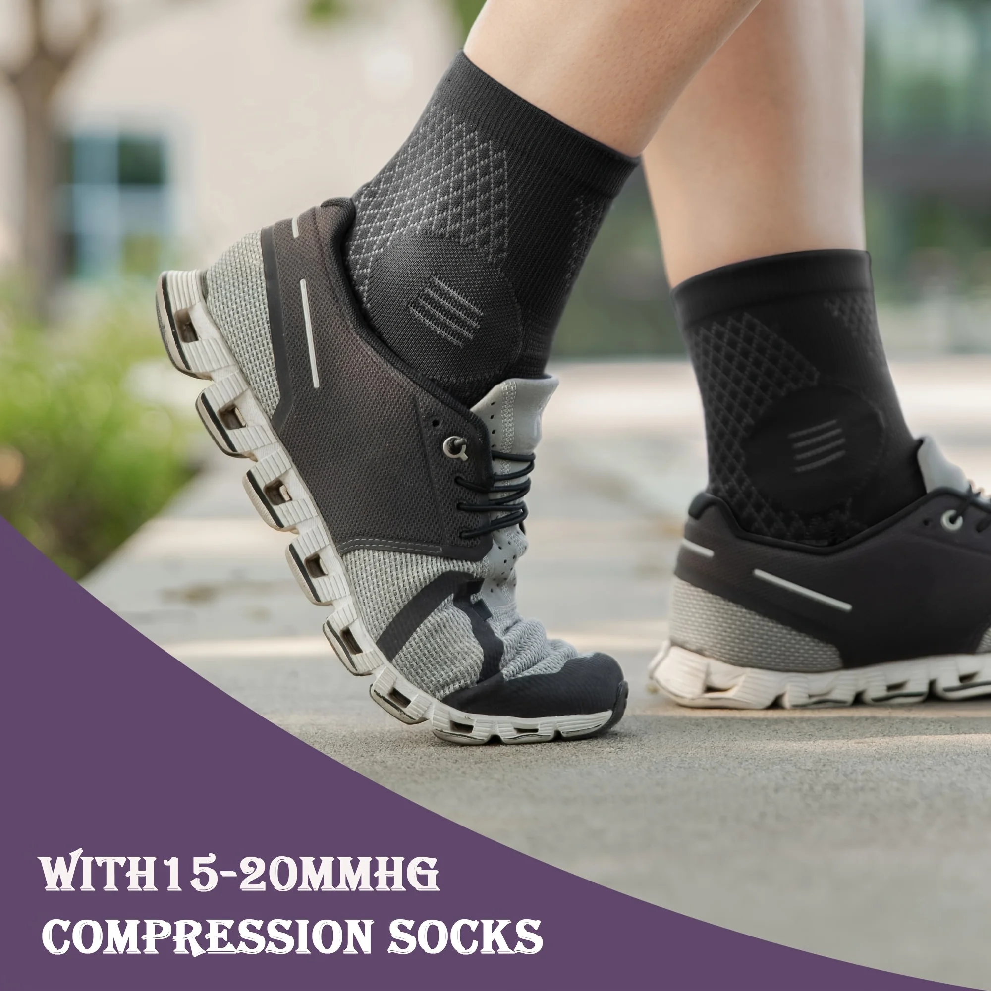 1pair Ankle Compression Foot Sleeves Open Toe Elastic Breathable Socks Relief Sleeve Sports Running Fitness Foot Protection