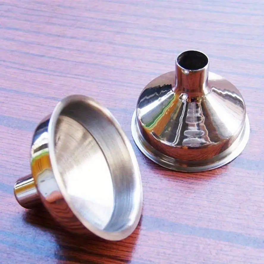 1 Pcs Hot Selling Silver Mini Stainless Steel Funnel Set For Home Kitchen Oil And Soup Filling Tools Wholesale