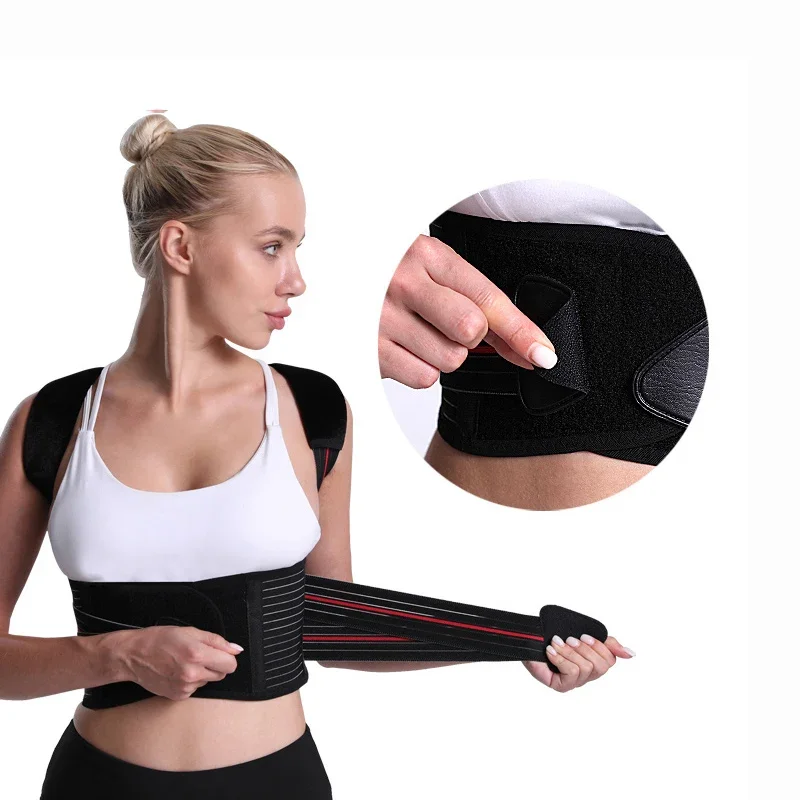 Men Posture Corrector Women Back Brace Upper Pain Relief Muscle Support Straightener Shoulder Neck Clavicle Spine Improves