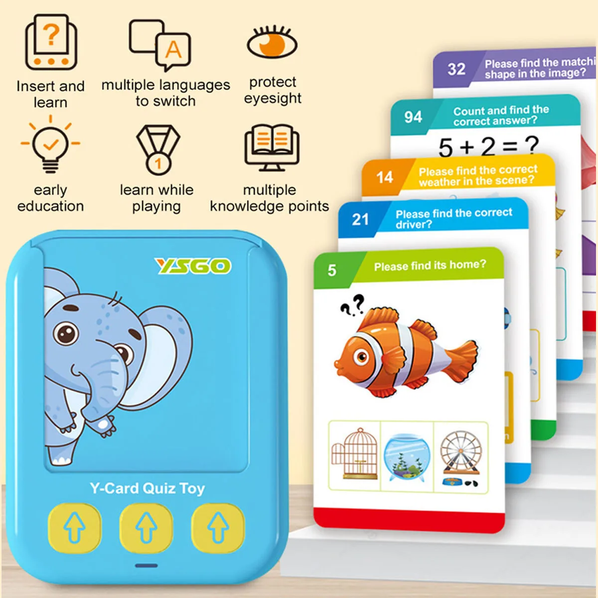 55-teilige englische Lernkarten, frühes Englisch-Plug-in für Kinder, interaktives Spielzeug für