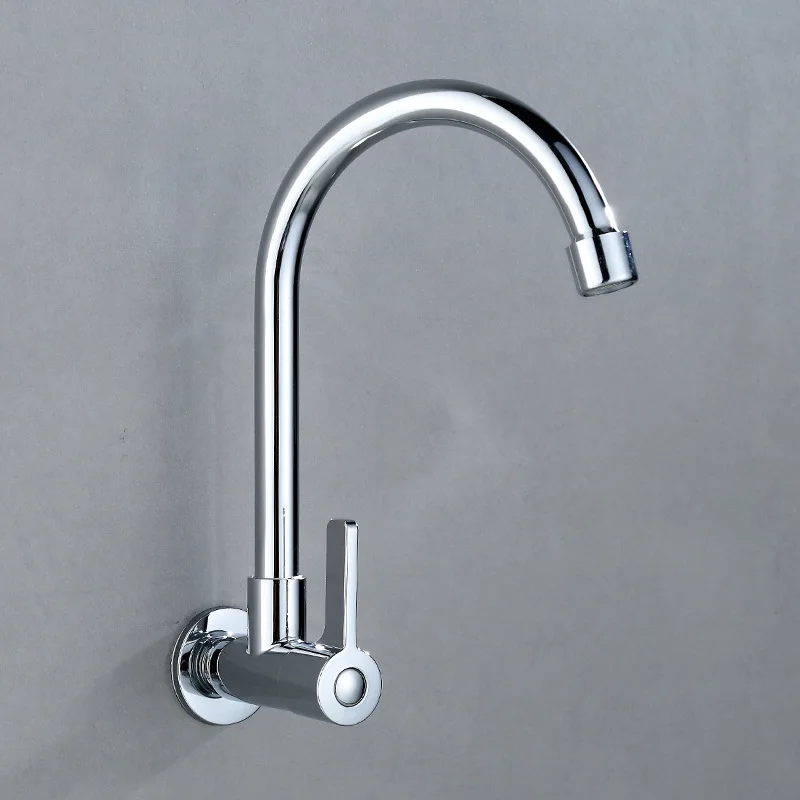 

Household Bathroom Faucet Cold Water Kitchen Faucets Wall Mounted Sink Basin Tap Single Handle Splash Proof Faucet