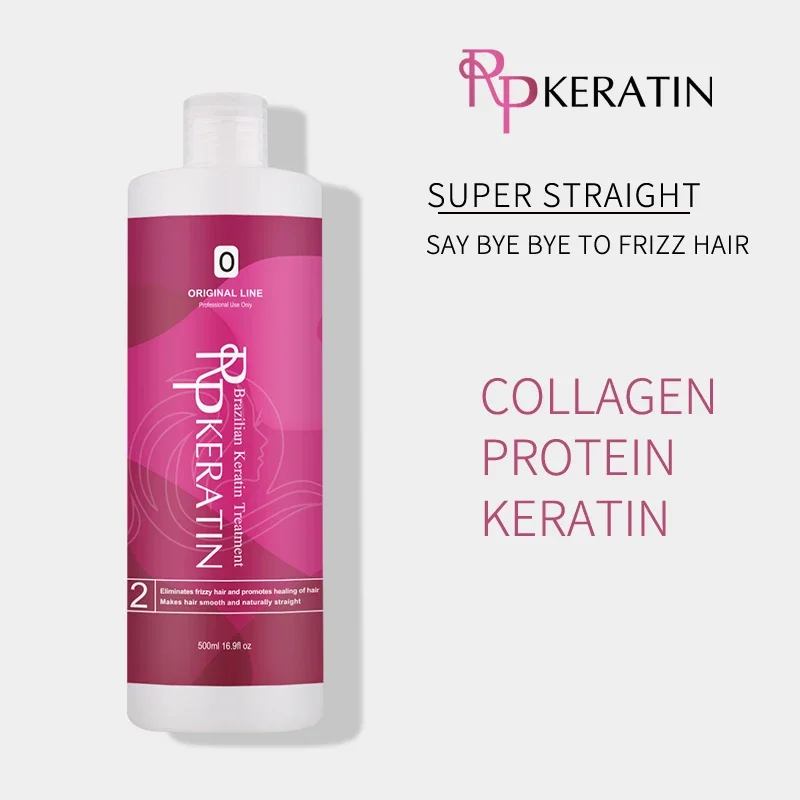 Queratina alisadora para el cabello, tratamiento alisador, cuidado del cabello rizado y rizado, productos profesionales de queratina brasileña, 500ml