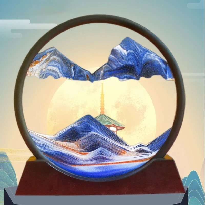 

Creative 3D Landscape Glass Sand Timer, Unique Decorative Piece Home Office, Desk Accessories, Home Decor , Decoration Home