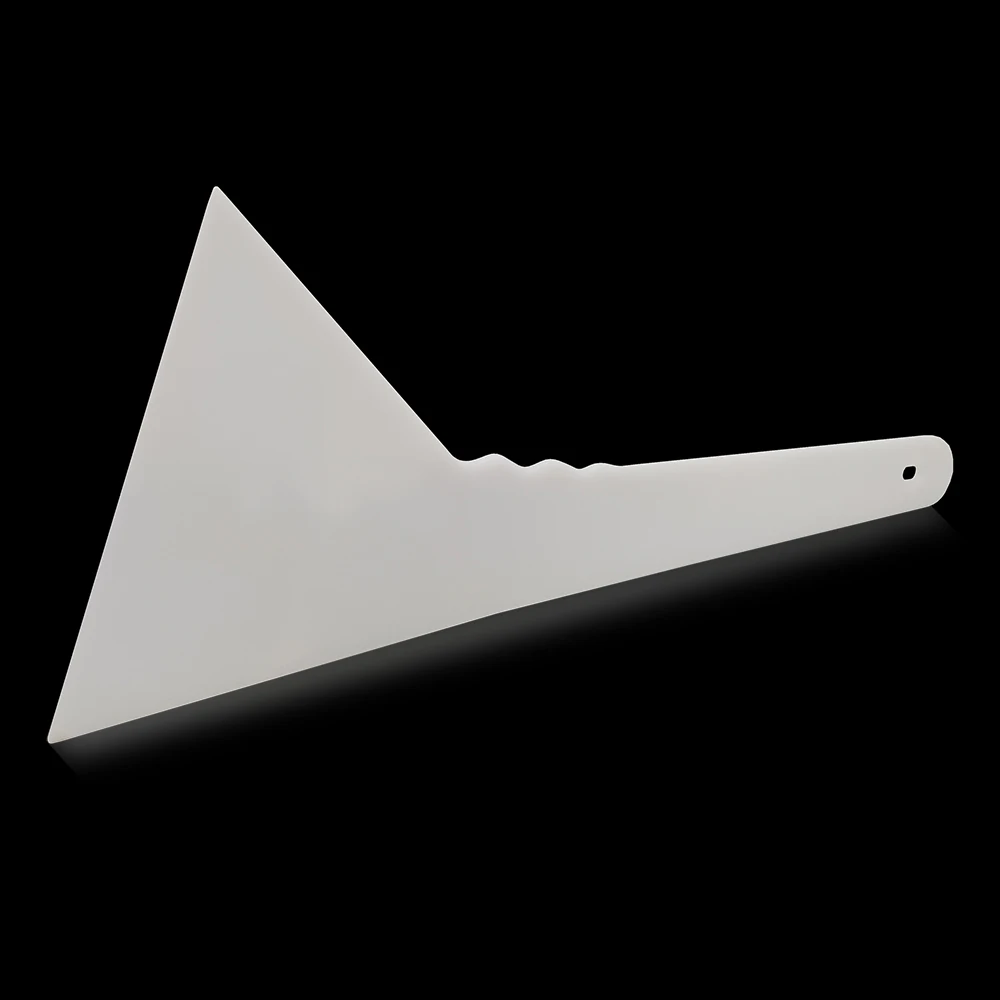 White Heat Resist Plastic Squeegee Window Tint Tool Long Handled Triangle Scraper Car Window Cleaning Squeegee Glass Wiper B44 - Image 6