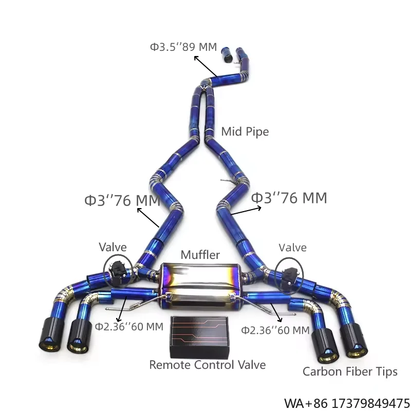 

Custom Valvetronic Exhaust System for BMW G20 M340/M340i G22 M440/M440i 3.0T 2019-2023 Sport Valved Catback Muffler with Control
