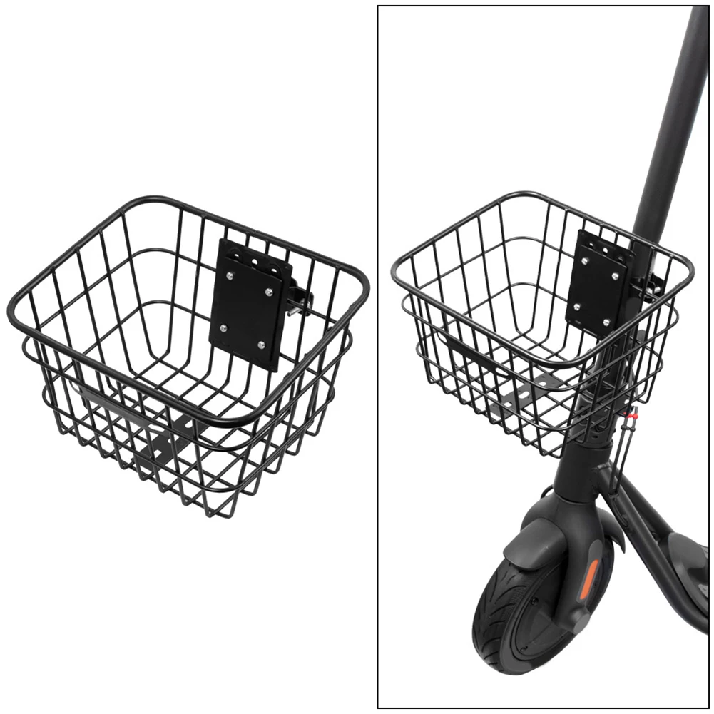 

Front Handle Basket Removable Electric Scooter Front Cargo Basket Iron Pipe Basket Electric Scooter Organizer