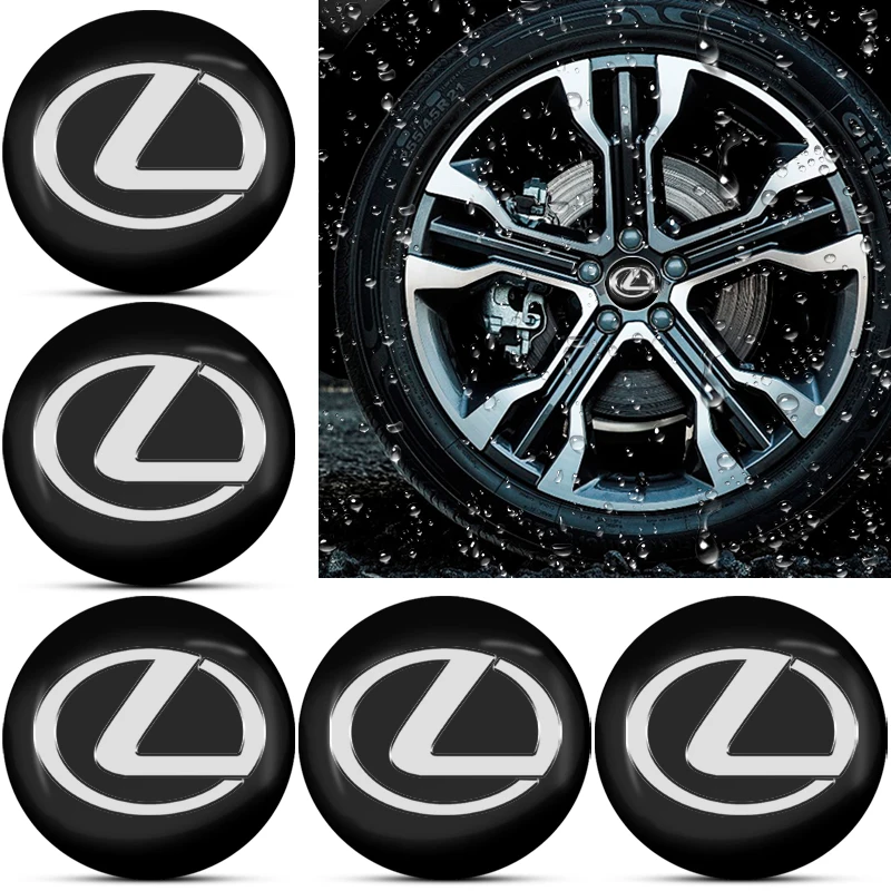 

4Pcs 56MM Car Wheel Center Hub Cap Stickers Rim Emblem Car Styling For Lexus GX460 CT200H ES Fsport GS GX IS LS LX NX RX UX CT