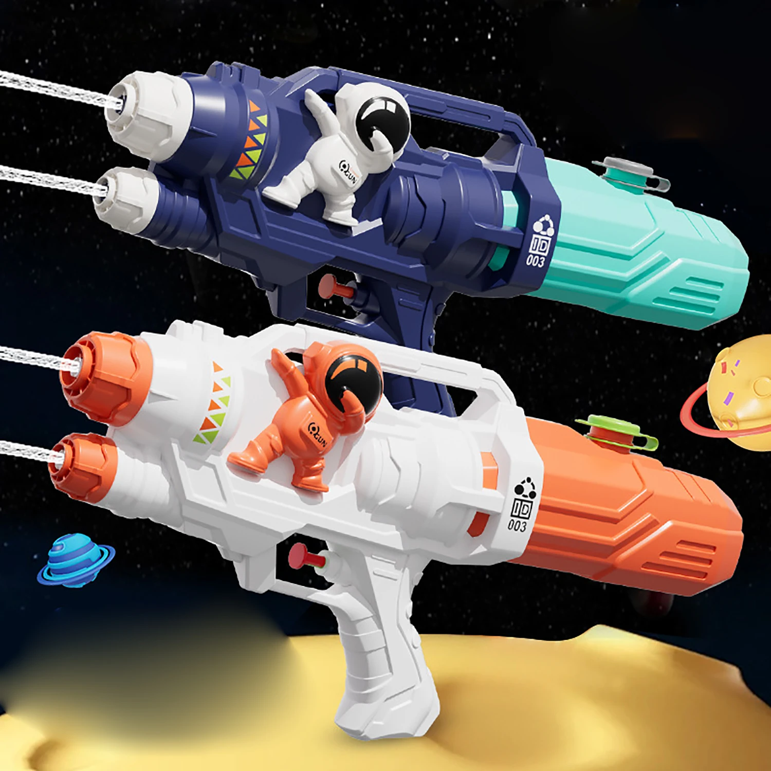 New astronaut water gun toy, large water gun, children\'s outdoor water play, multiplayer beach swimming pool