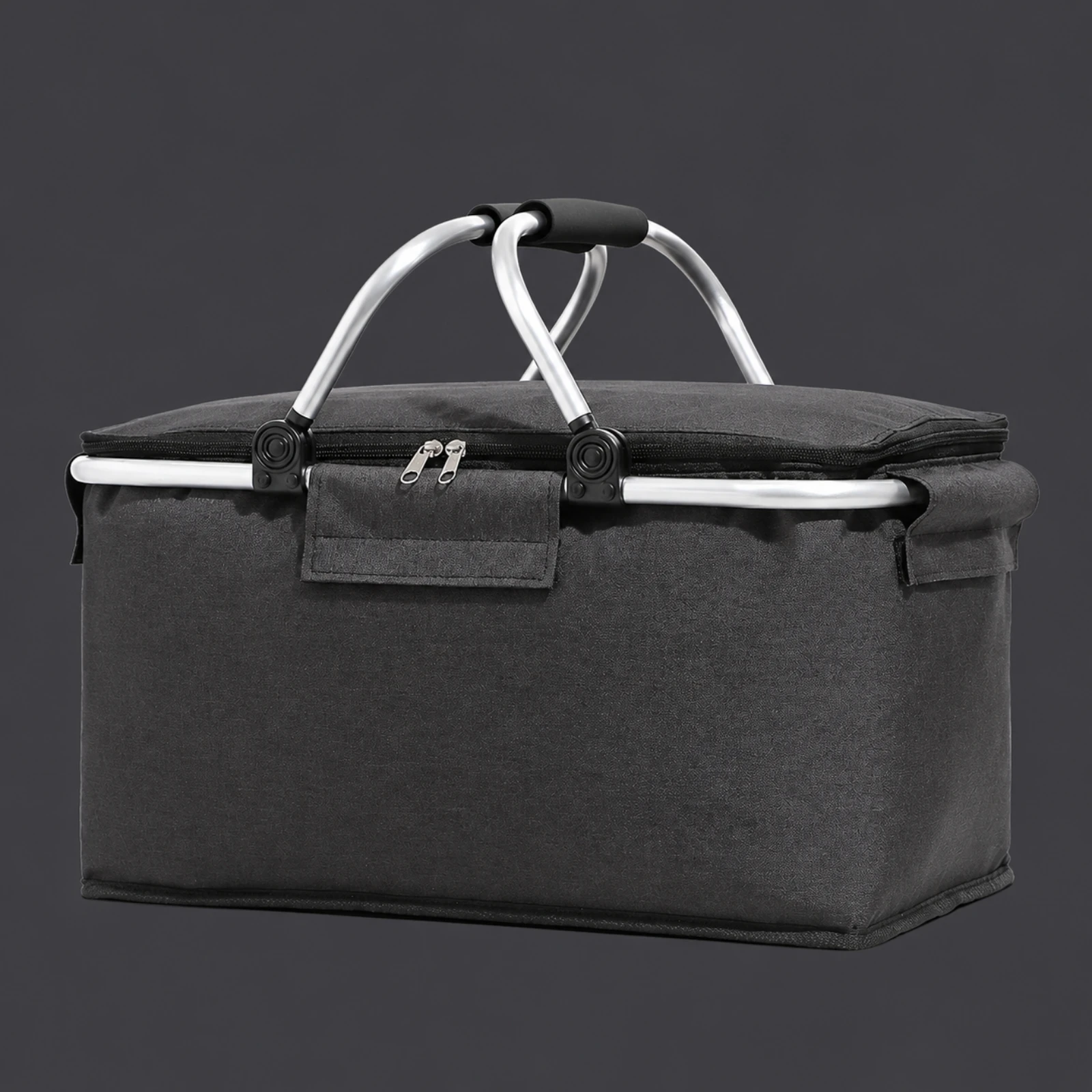 Rectangular Insulated Cooler Bag Structured Cooler Bag with Zippered Lid Thermal Food Carrier Sturdy Reusable for Picnics
