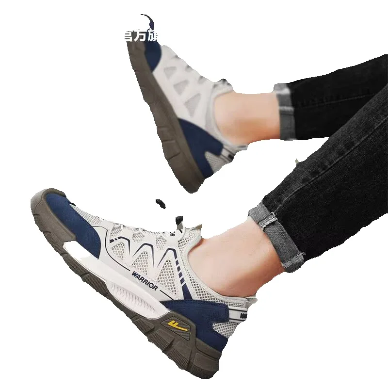 Warrior Men's Shoes Summer Mesh Breathable Men's Sports Shoes Sandals Wading Shoes Quick-dry Slip-on Shoes Men's Z_vogvips.com