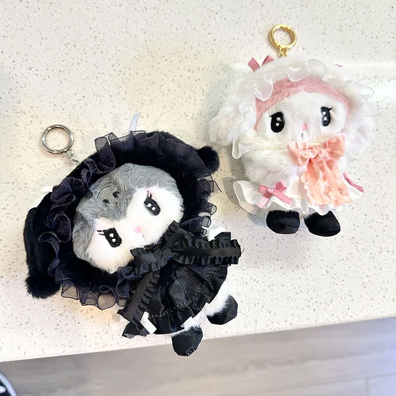 Porte-clés jouets en peluche Sanurgente pour femmes, porte-clés pendentif Kawaii Kuromi My Melody Butter, sacs en peluche pour filles, cadeaux d'anniversaire, nouveau