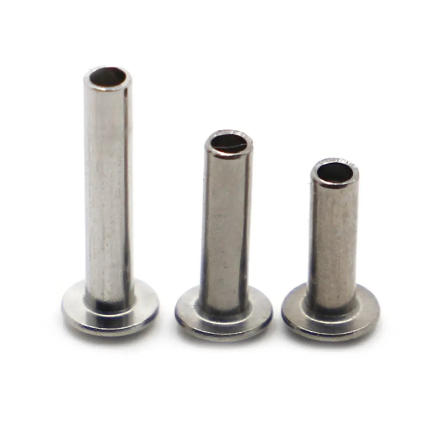 M2 M2.5 M3 M4 M5 A2 304 Stainless Steel Oval Head Semi-Tubular Rivets Round Head Half Hollow Shank GB873