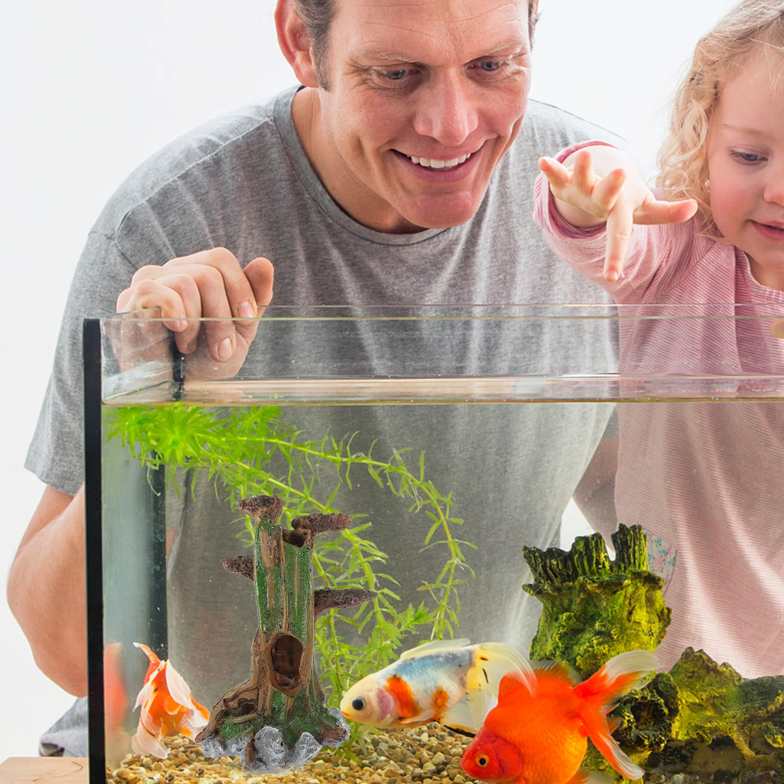 

Simulated Moss Tree Aquarium Landscape Stump Resin Trunk Fish Tank Creative Decorative Aquarium Stump Underwater