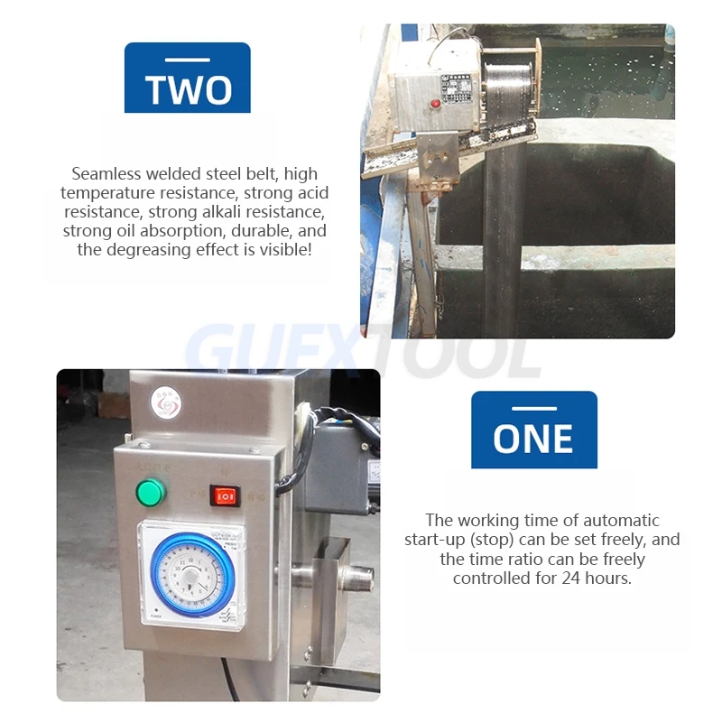 Industrial Oil-water Separator Steel Belt Type Oil Skimmer Oil Scraper Oil Slick Removal Machine Recovery Oil Scraper 220V