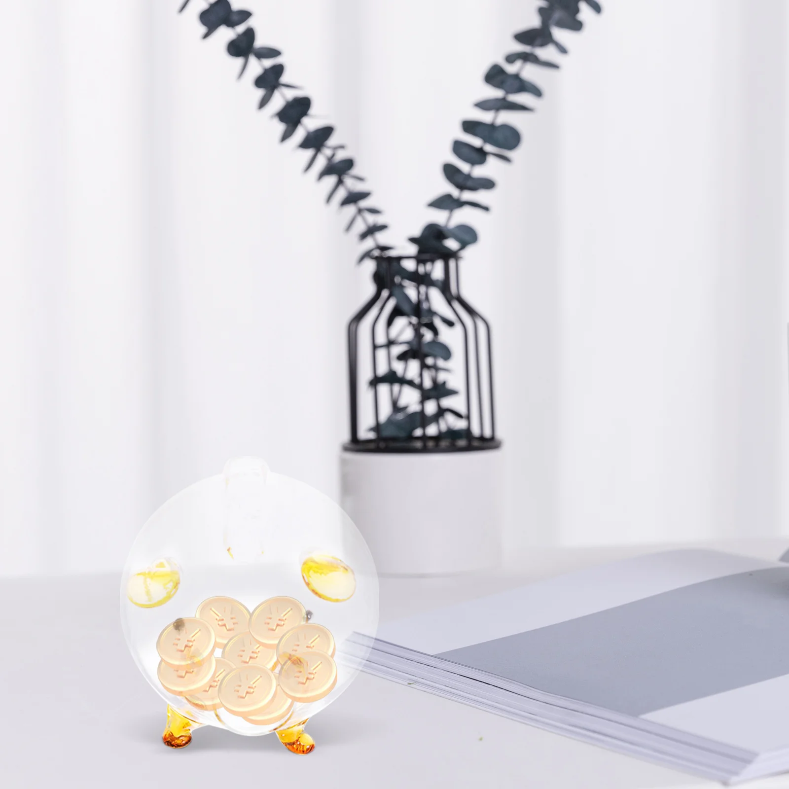 Doorzichtige spaarpot glazen spaarpot voor kinderen Muntbank met grote capaciteit Creatief transparant ontwerp Cultiveert financieel beheer