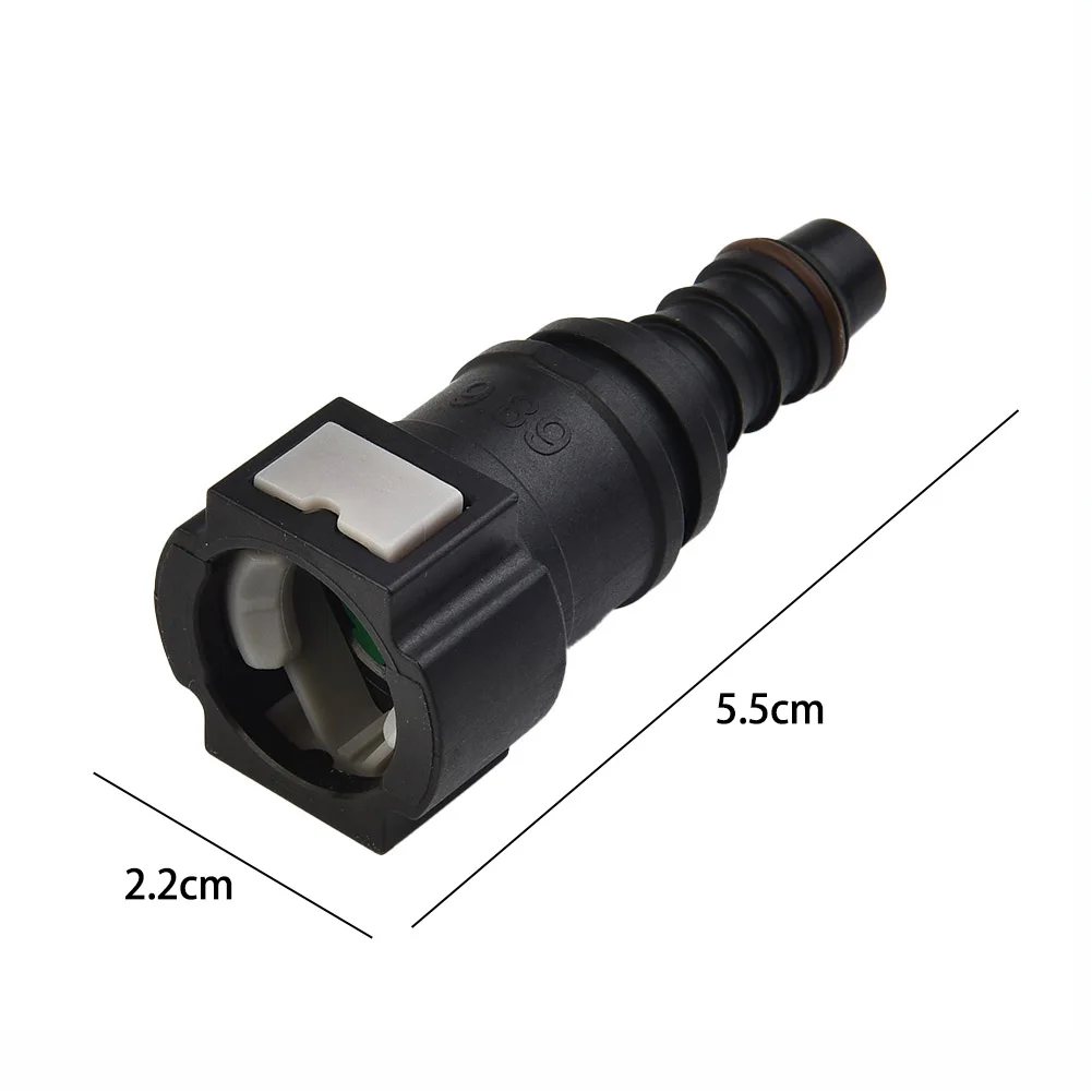 Fuel Line Hose Connector Black Nylon Parts Pipe Connector Set 500 KPa/5 Bar 9.89-ID8 Straight 2 Set 100% Brand