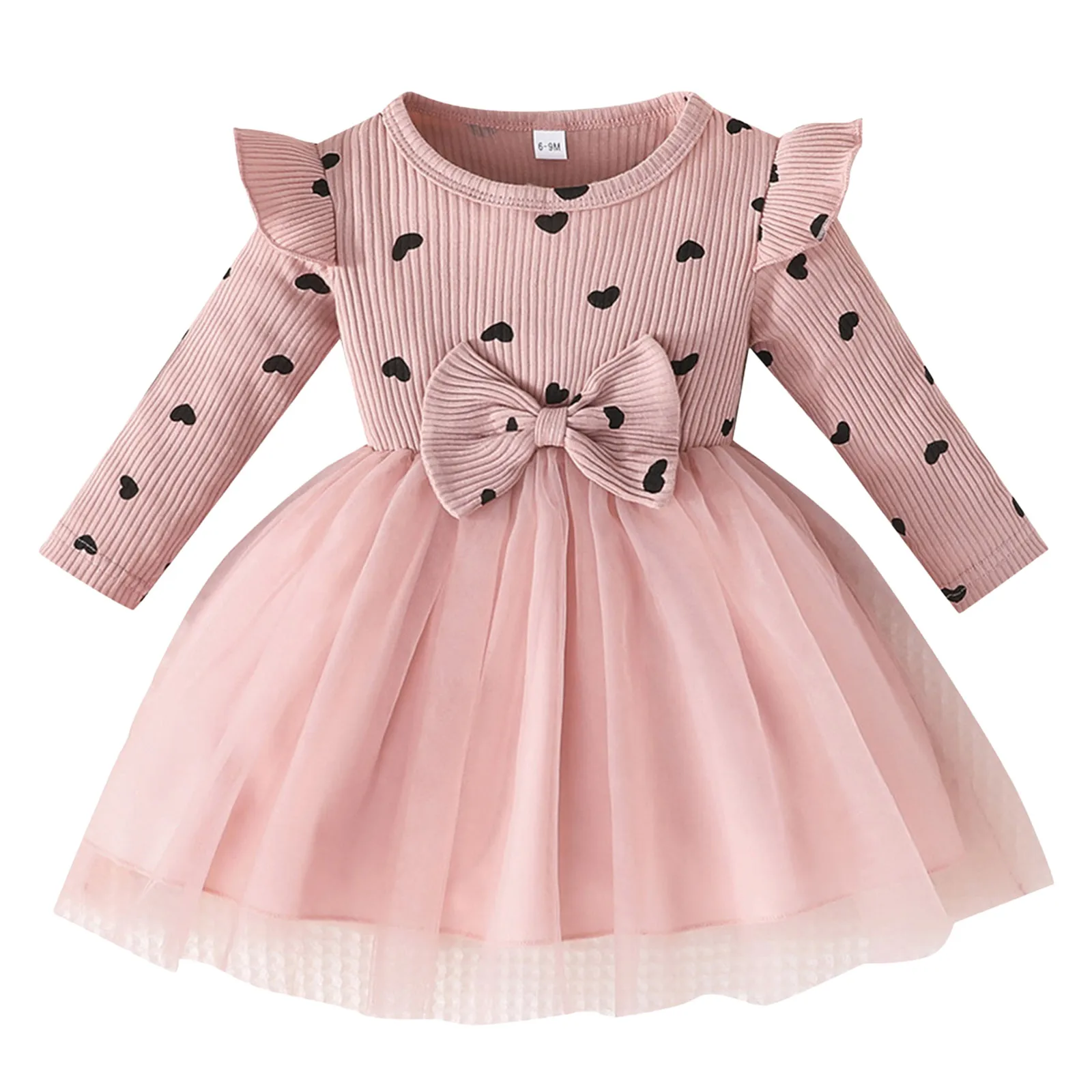 

Girls Size 5 Girls Dress Party Dress Baby Girls Dress Round Neck Long Sleeved Crawling Dress Soprano Dress for Girls