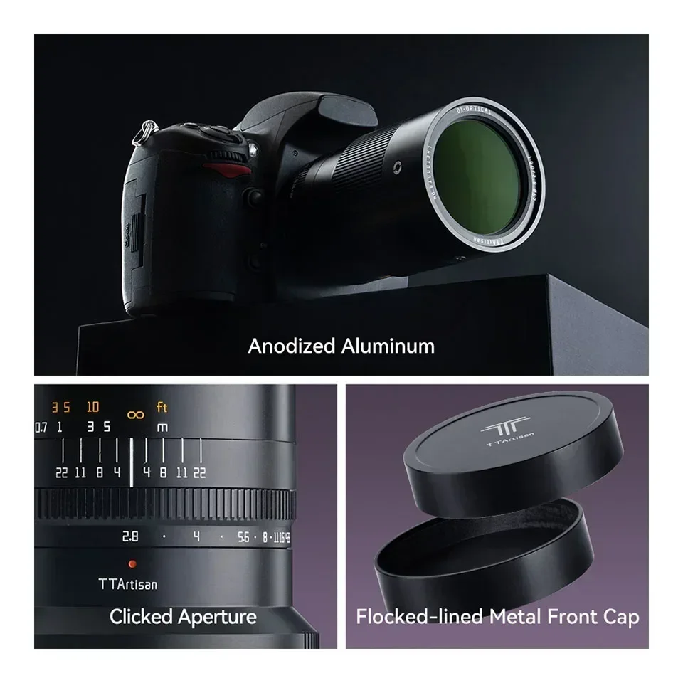 

TTArtisan Full Frame 100mm F2.8 Macro 2X Camera Lens for Insect Photography for Sony E A6400 Fuji X GFX Canon R EF Nikon Z F L