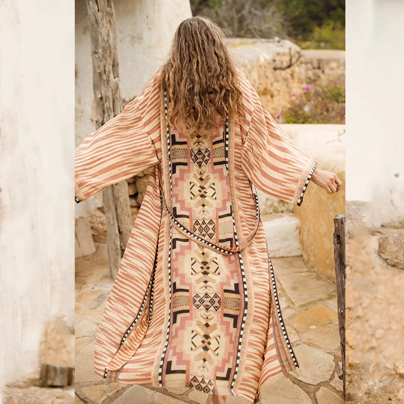 Estate nuovo capispalla per il tempo libero vacanza stampa bikini da spiaggia costume da bagno coprire protezione solare abito cardigan