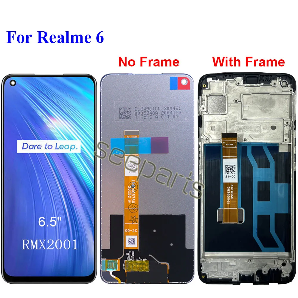 High Quality For OPPO Realme 6 Pro LCD Display Touch Panel Screen Sensor Assembly For Realme 6i LCD Replacement Screen