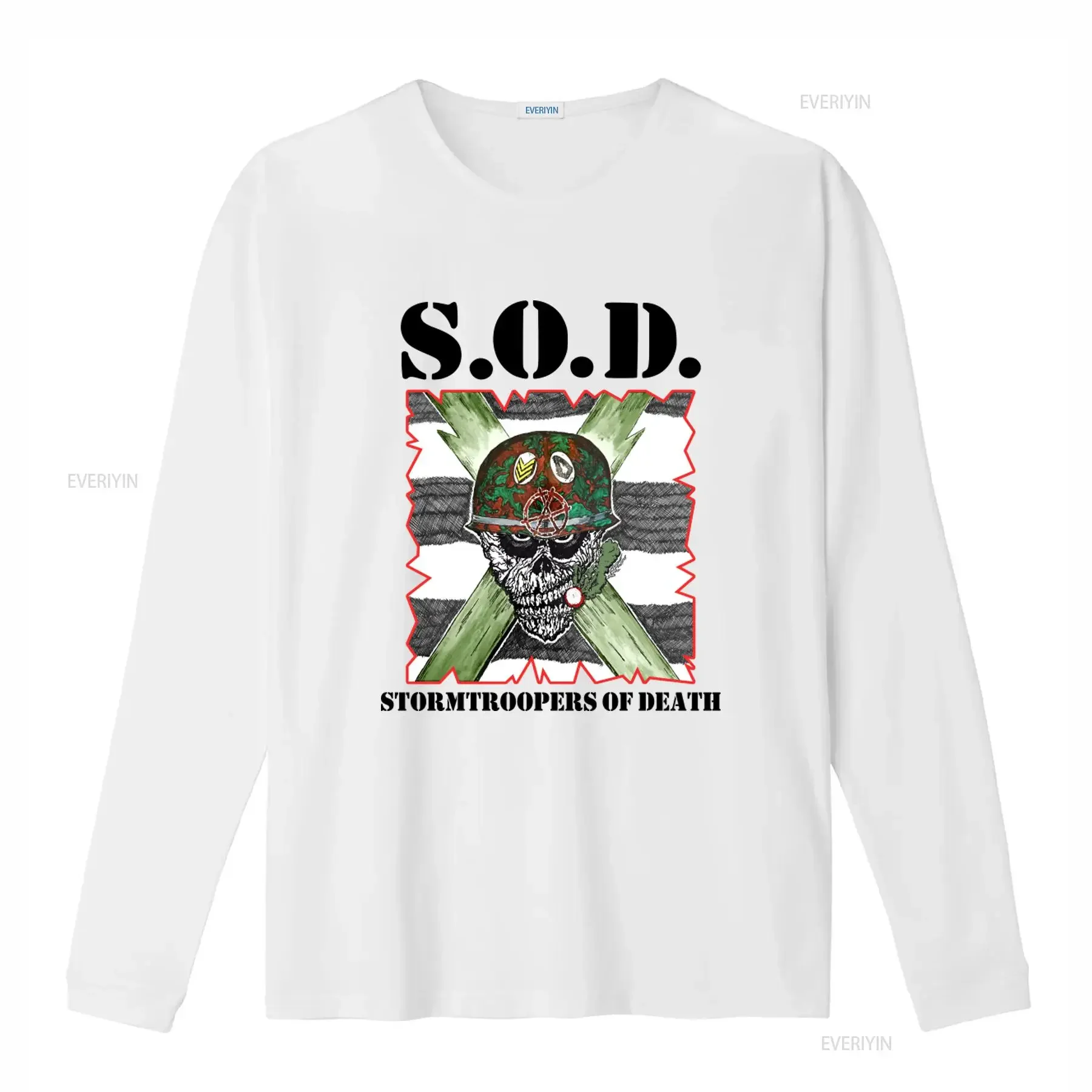 Vintage 90s Stormtroopers Of Death S O D Cotton T Shirt White 2345Xl vintage Washed designer clothes Slightly