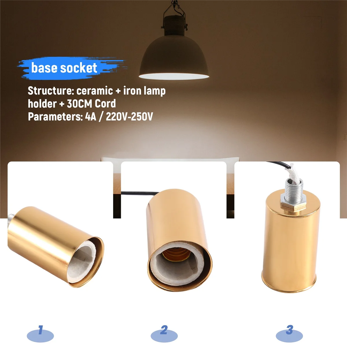 Adattatore per presa base portalampada E14