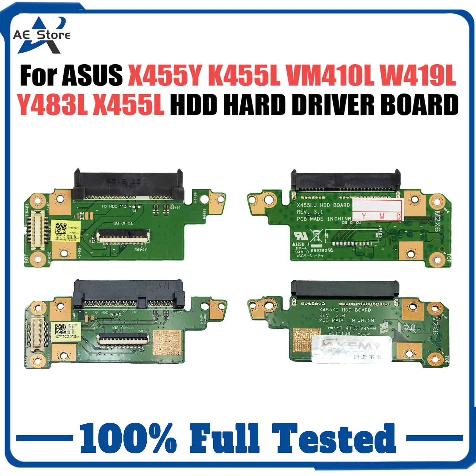 

For ASUS X455Y K455L VM410L W419L Y483L X455L X455LJ X455LD X455LF X455WE HDD HARD DRIVER BOARD 100% Tested Fast Ship