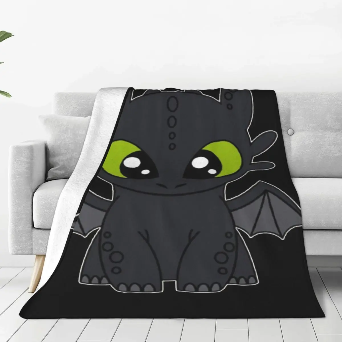 Night Fury The Black Dragon Four Seasons Universal Blanket Campsites Can Be CoveredChristmas Present