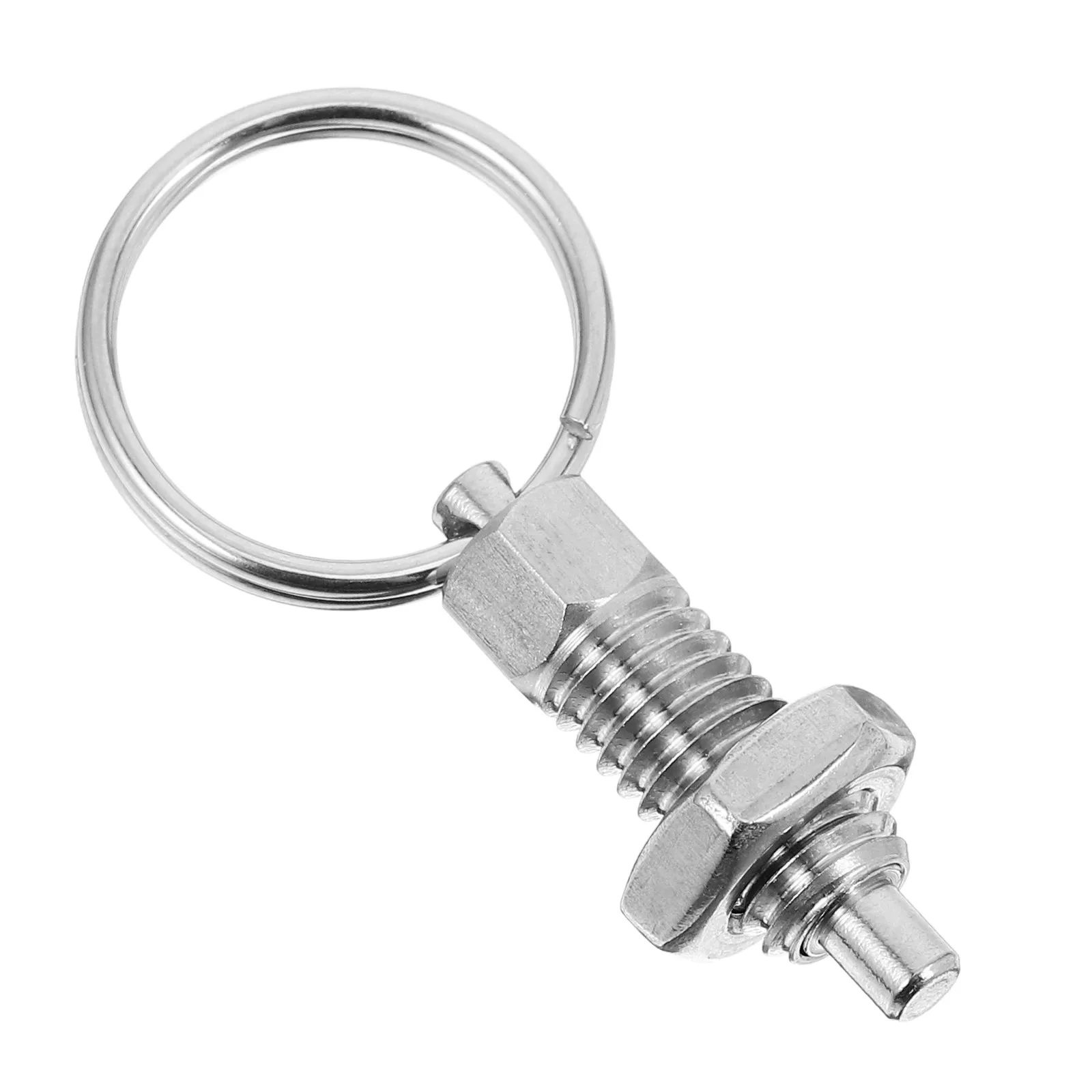 Stainless Steel Spring Loaded Pull Ring Knob Plunger Lock Pin Heavy Duty Trailer Gate Latch Utility Trailer Parts Spring Lock