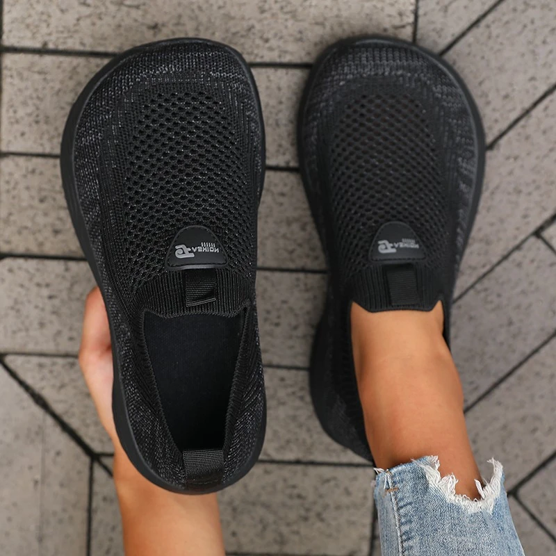 Barfußschuhe mit breiter Passform und dicker Sohle für Damen und Herren, neue Frühjahrsmodelle 2025 aus Mesh, ideal für Freizeit und Tennis._voghion.com