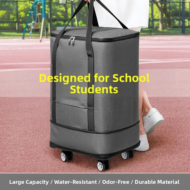 

High Capaci Ox Cloth Lage Bag with Pull Rod for Travel High School Students Dormi Work Student Travel Bag