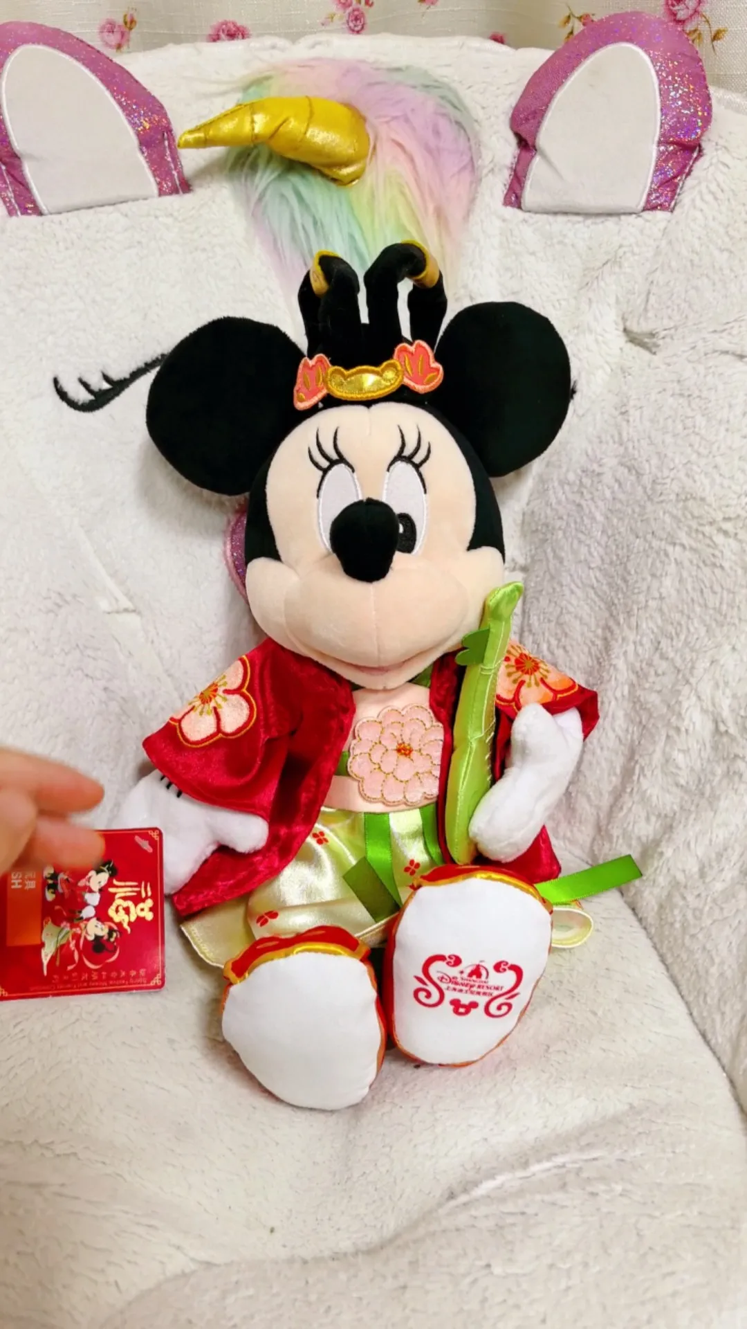 

Мини-кукла Shanghai Disney на Новый год, ограниченная серия, коллекция плюшевых кукол в красном кимоно или подарок