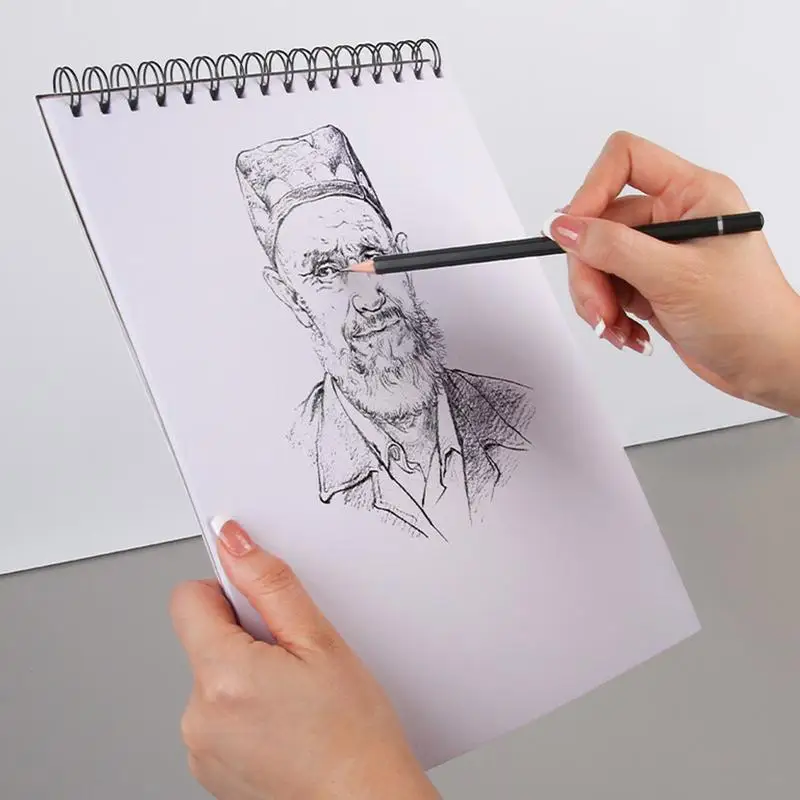 لوح ورقي للرسم بغطاء صلب ، دفتر رسم فني ، كتاب رسم ، لوازم رسم للطلاب المبتدئين والفنانين ، 24 ورقة