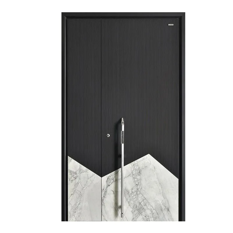 

Metal single door entry door Self-built house Modern anti-theft door is simple, household sound insulation entry door, fine carv