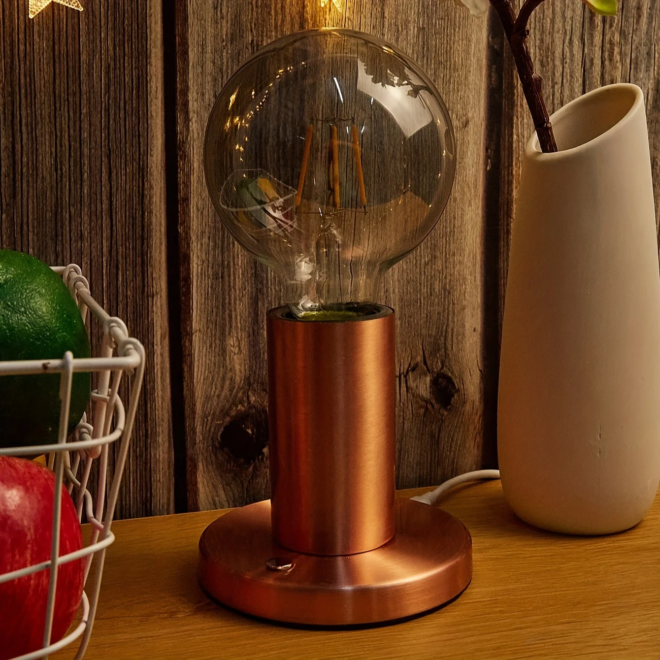 1pc modern table lamp base with touch switch stepless dimming charging indicator rose gold metal base USB powered