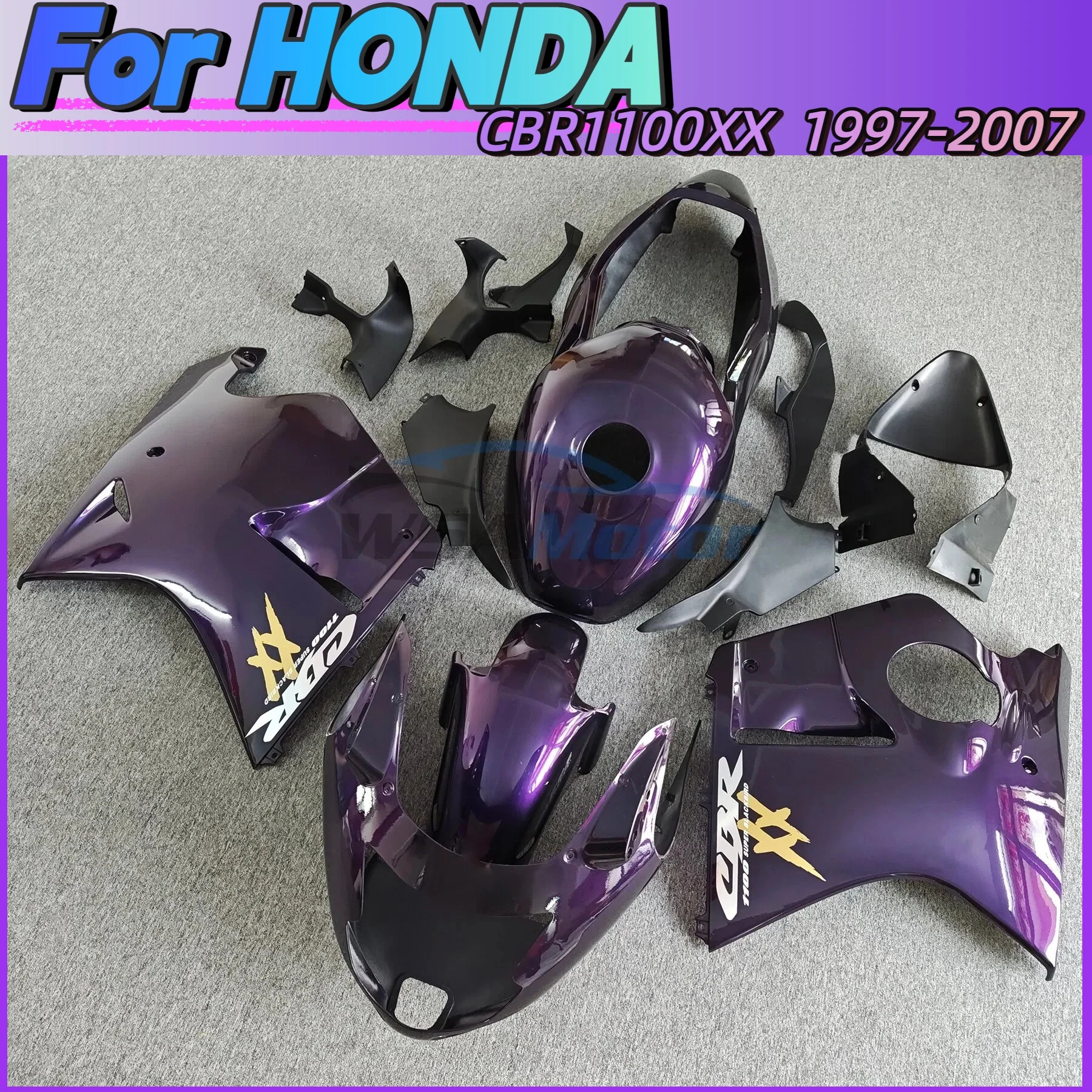 For Honda CBR1100XX CBR1100 CBR 1100 XX 1100XX Super Blackbird 1996 1997 1998 1999 2000 2001 2002-2007 Moto Tank Fairing Kit